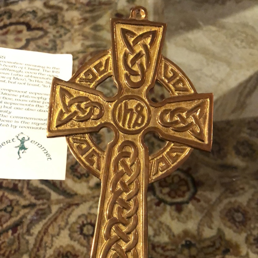 Solid Brass Cross From Ireland